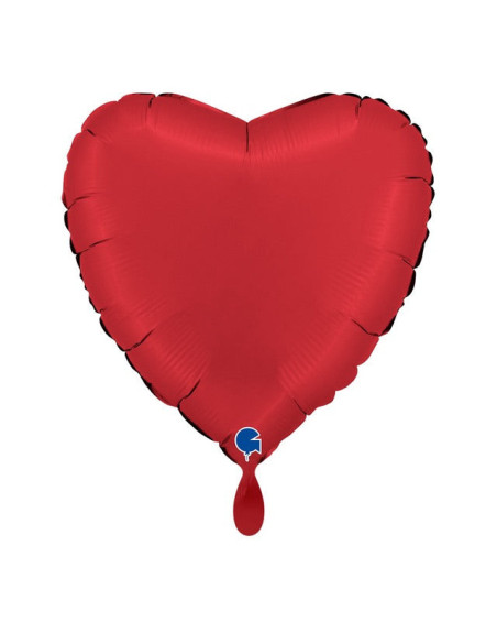 Satin Rubin Rot Herz-Ballon – Premium Dekoballon