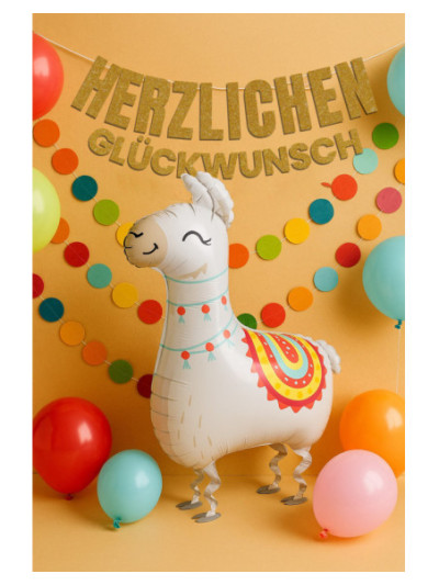 Walking Lama-Folienballon
