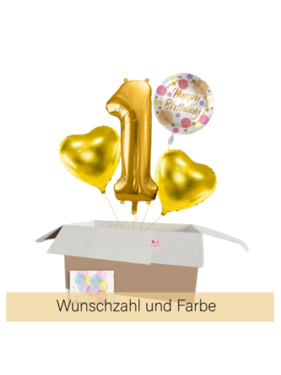 XXL Heliumballon-Geschenk: 1 Wunschzahl