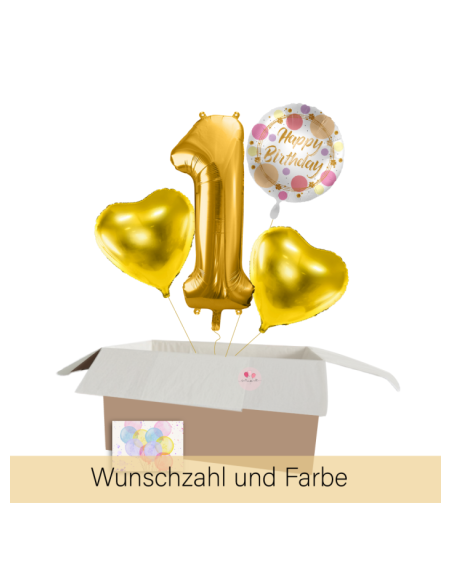 XXL Heliumballon-Geschenk: 1 Wunschzahl