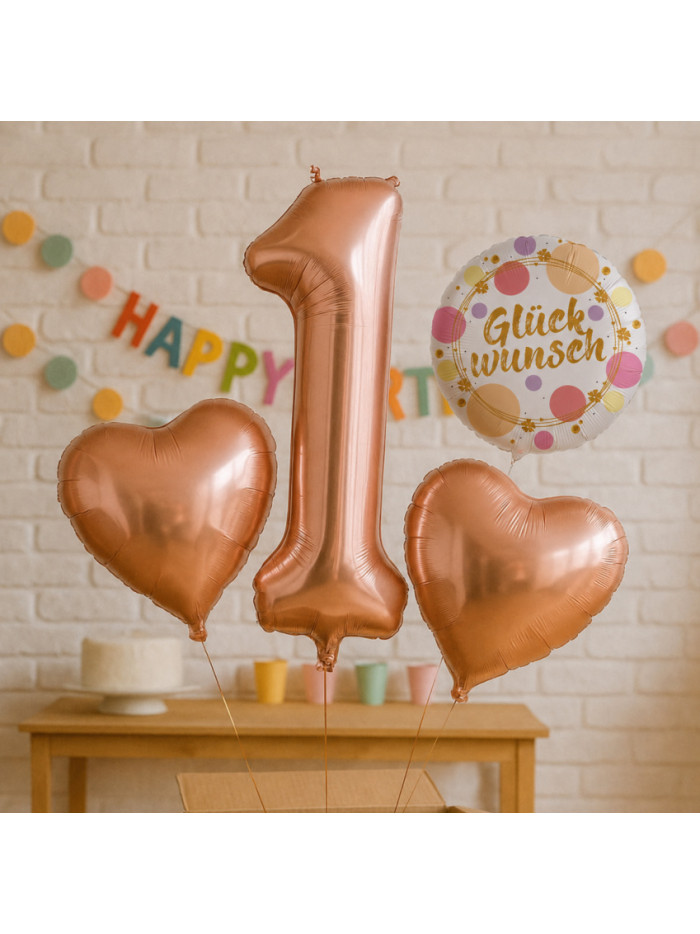XXL Geburtstags-Ballonbox mit Wunschzahl und Herzballons – Ansicht 2