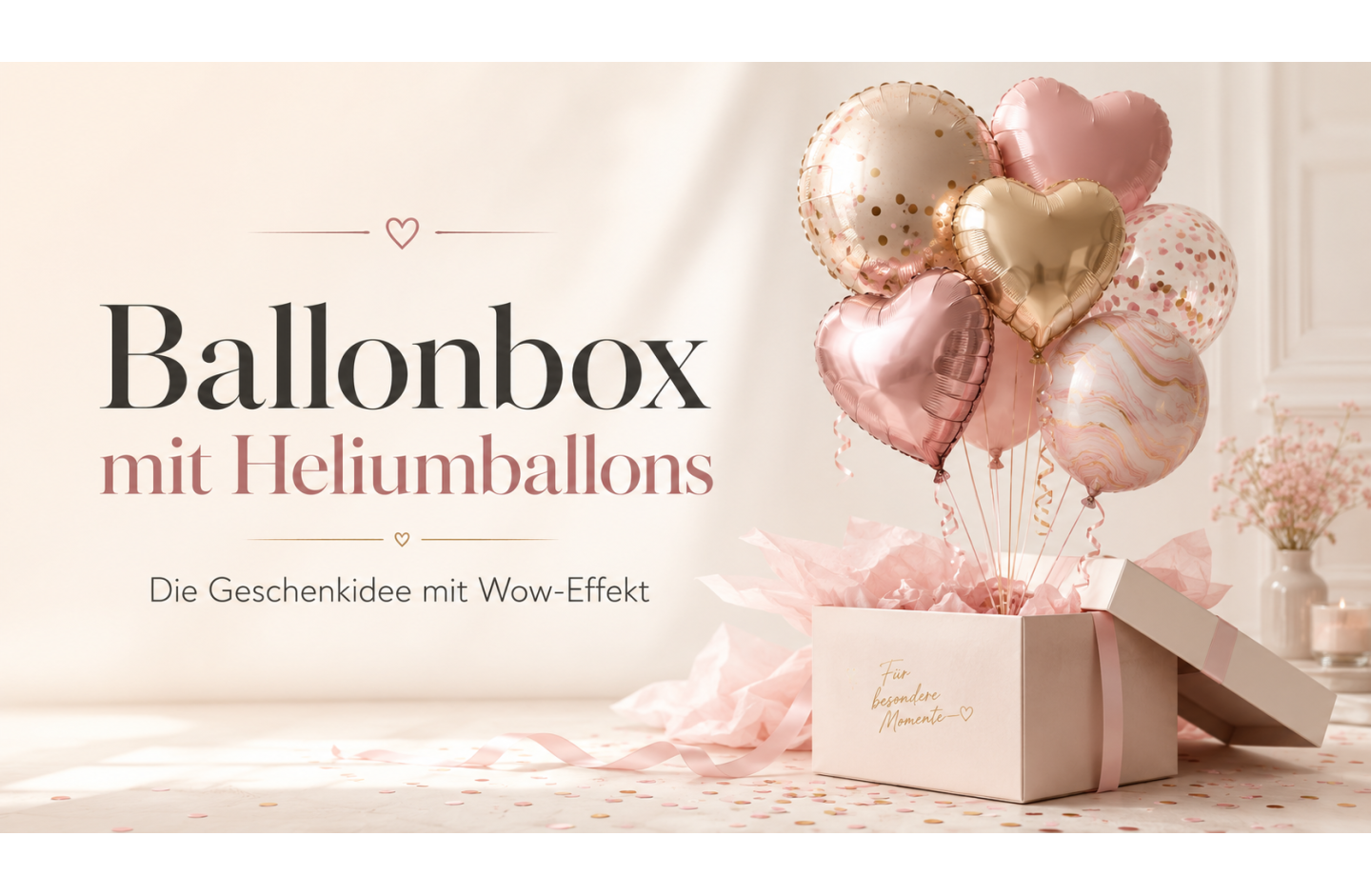 Ballonbox mit Heliumballons: Die Geschenkidee mit echtem Wow-Effekt