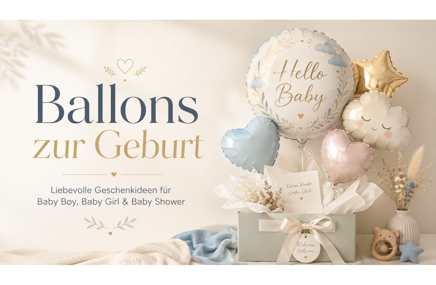 Ballons zur Geburt: Die schönsten Geschenkideen für Baby Boy, Baby Girl & Baby Shower