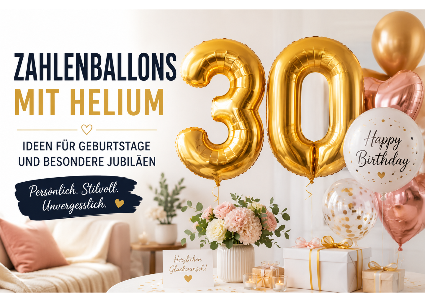 Zahlenballons mit Helium – Ideen für Geburtstage und besondere Jubiläen
