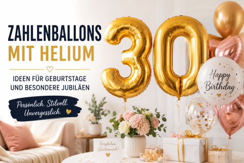 Zahlenballons mit Helium – Ideen für Geburtstage und besondere Jubiläen