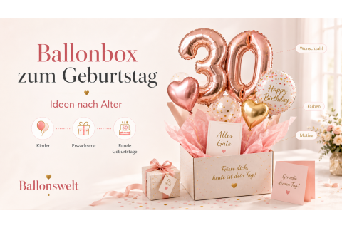 Ballonbox zum Geburtstag: Ideen nach Alter und Anlass